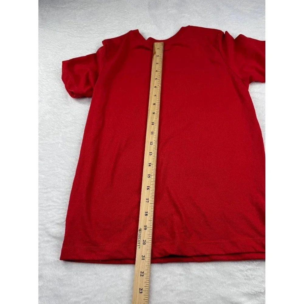 Nike T-Shirt‎ boys Medium Red Swoosh Logo Athletic Short Sleeve - NWT